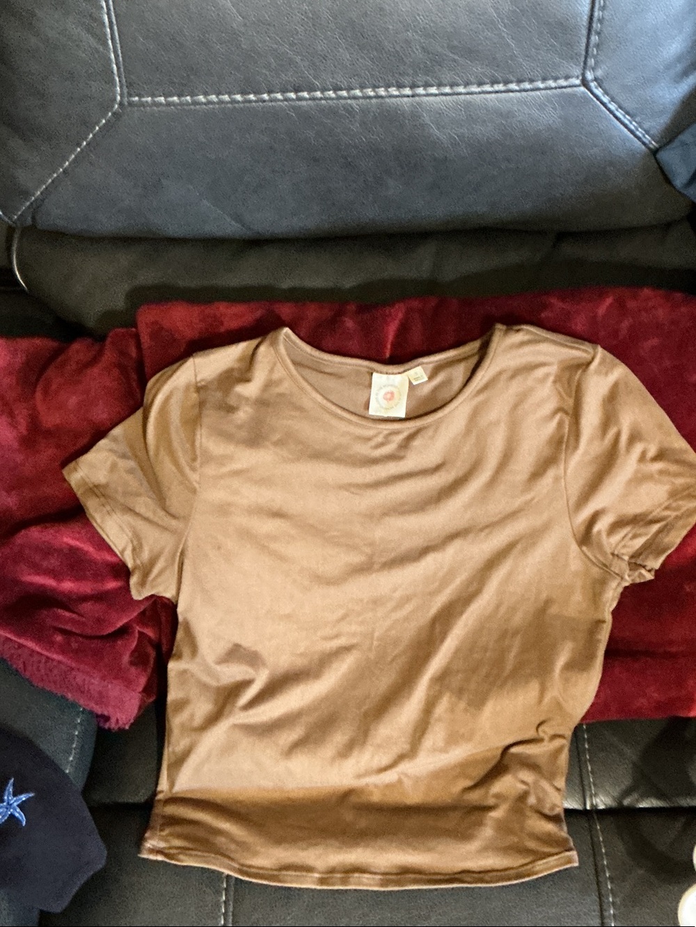 Classic Women's Brown Crewneck Short Sleeve Tee